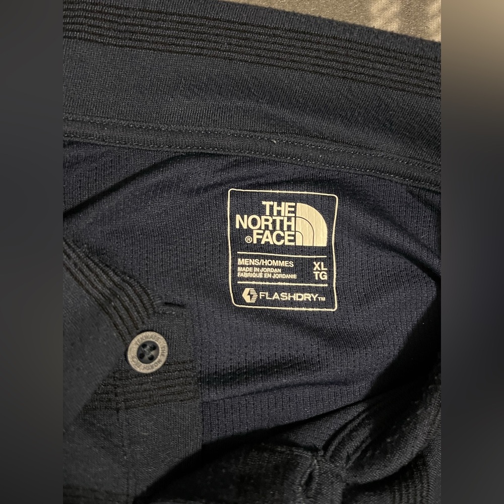 The North Face Navy Striped Polo Shirt- Flashdry- Men’s XL - Picture 8 of 16